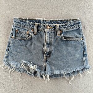 Vintage Levis Jean Shorts 30 (Fits 28) Blue Light Wash Faded Cut Off Jort Canada